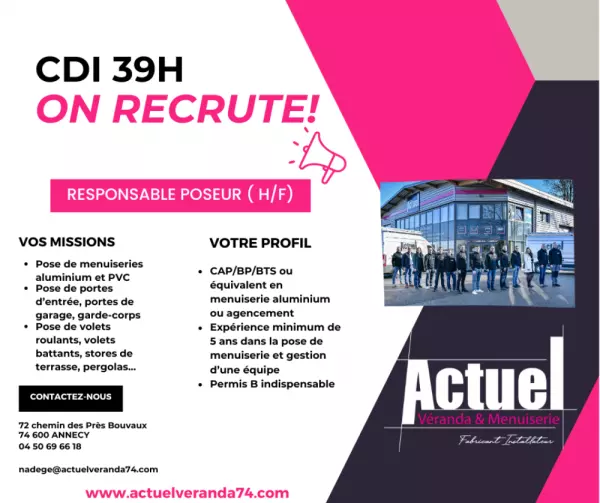 Recrutement responsable de pose