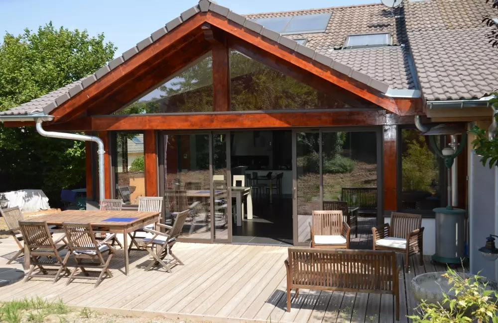 Extension de maison aluminium et ossature bois