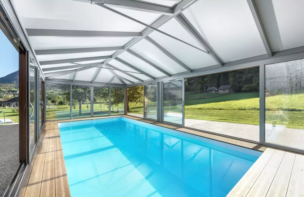 Couverture de piscine en aluminium